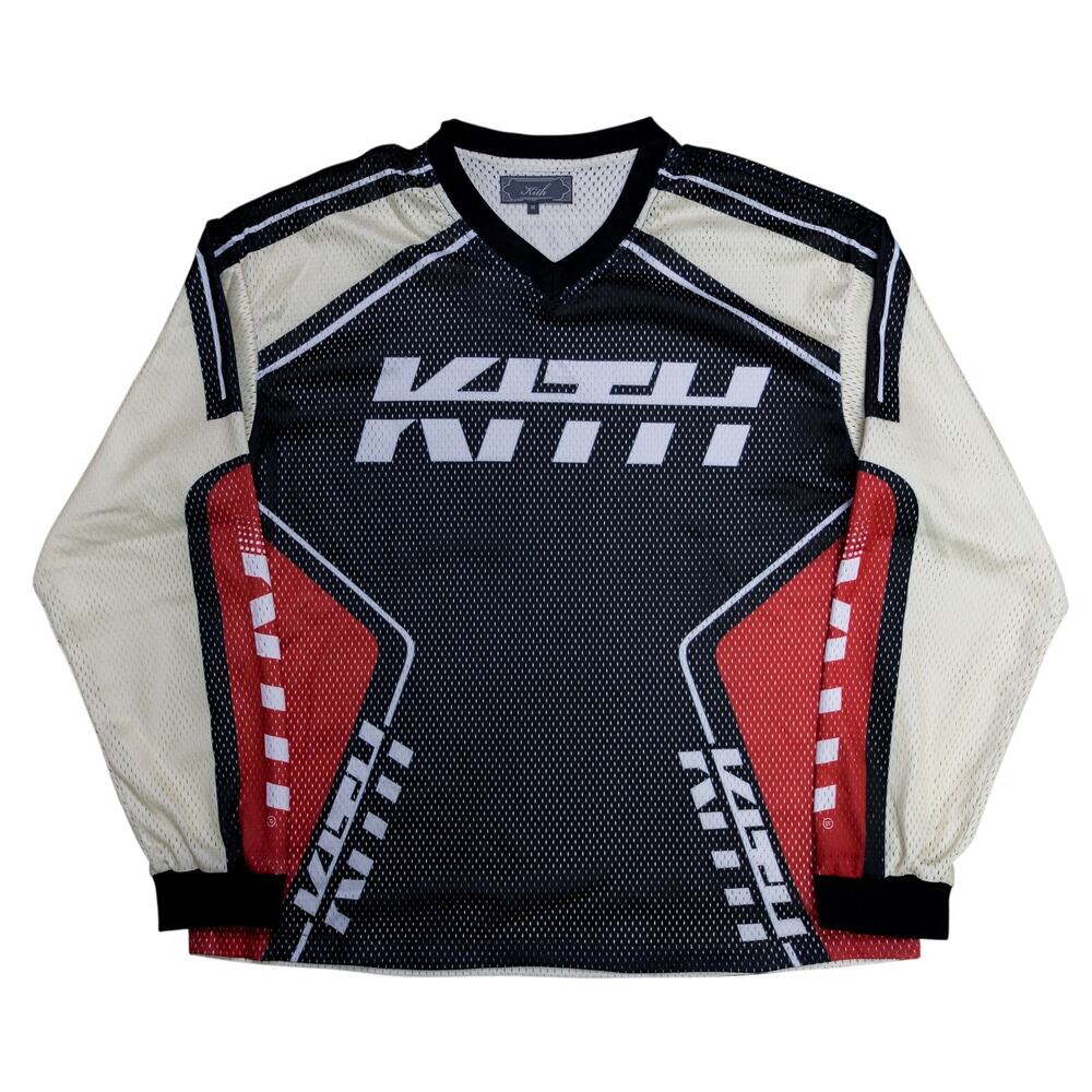 Kith Moto Mesh Long Sleeve Donovan Tee Black Size M